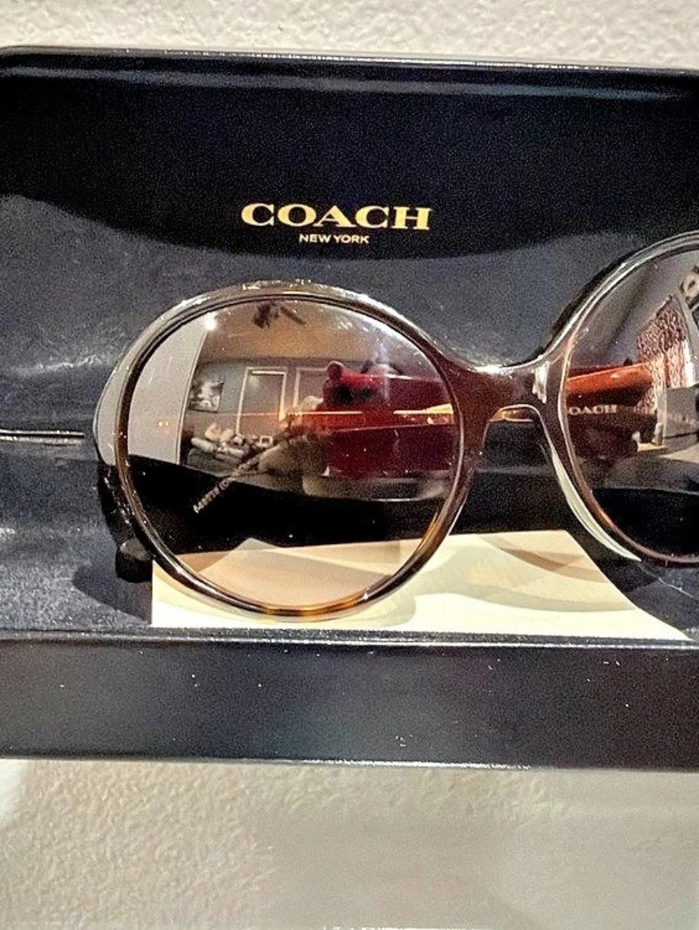 Coach HC 8214 Tortoise & Gold Sunglasses